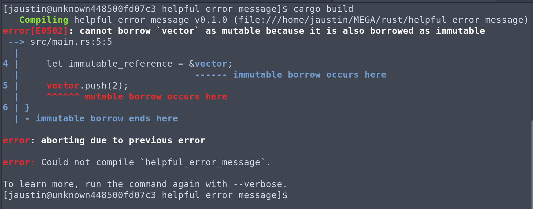Rust error message example