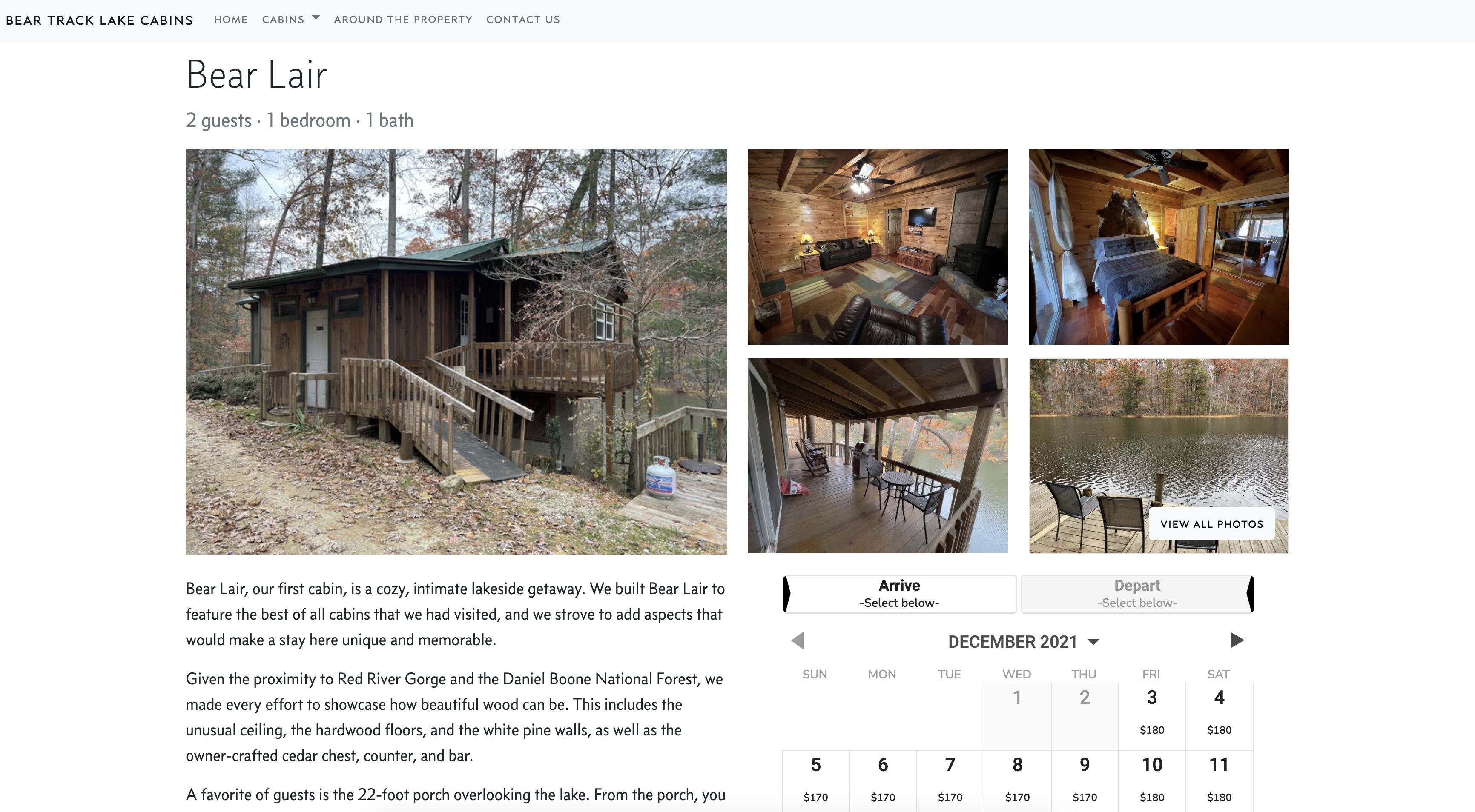 Screenshot of fourth website design